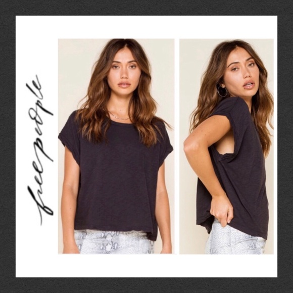 ***SOLD***  FREE PEOPLE YOU ROCK TEE - Picture 2 of 5